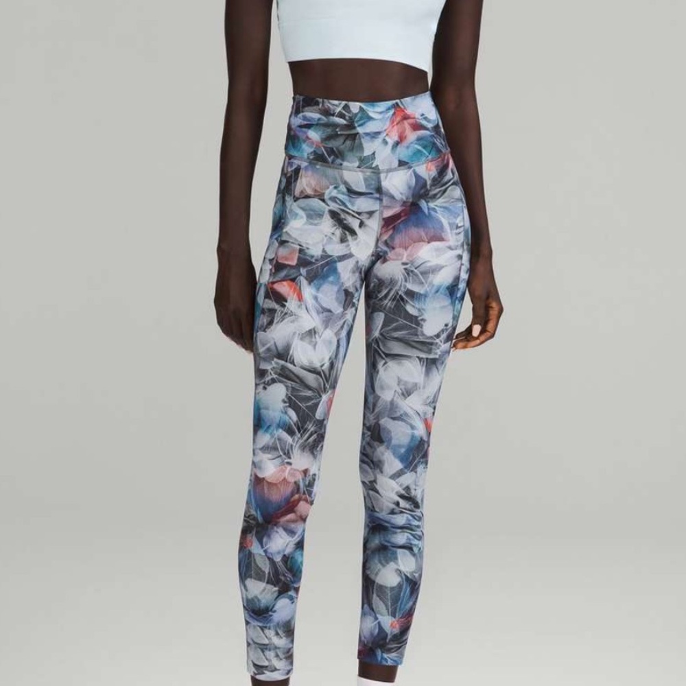 NWT $128 Lululemon Fast & Free HR Tight 25" Luminescent Floral Multi